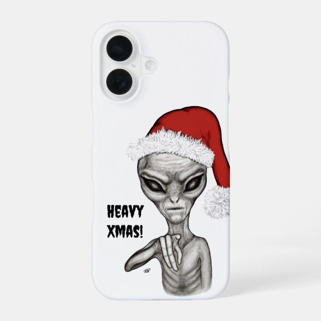 Bad Alien , Heavy Xmas ! iPhone 16 Case (Back)