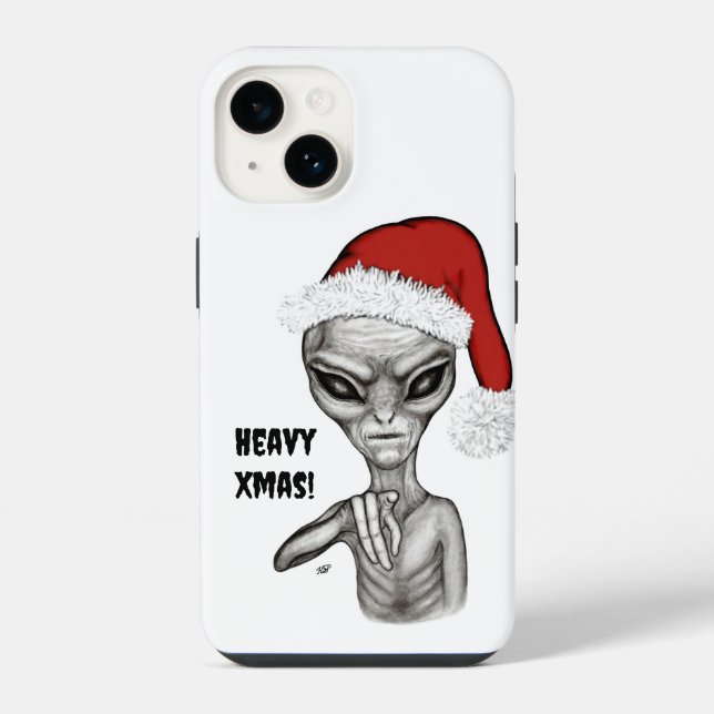 Bad Alien , Heavy Xmas ! iPhone Case (Back)
