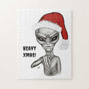 Bad Alien , Heavy Xmas ! Jigsaw Puzzle