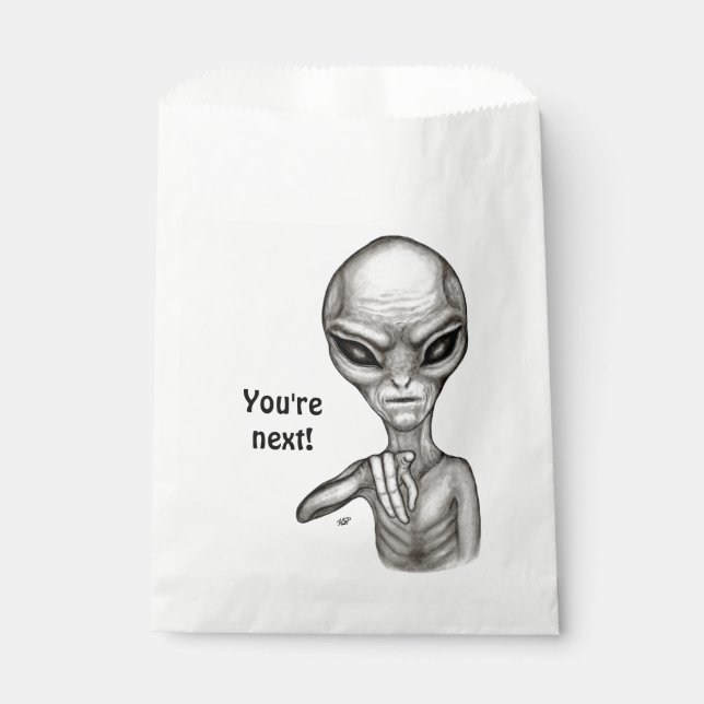 Bad Alien , You're next ! Favour Bag (Front)