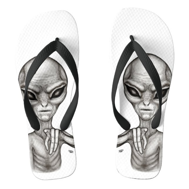 Bad Alien , You're next ! Flip Flops (Footbed)
