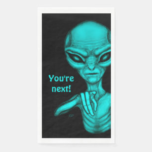 Bad Alien , You're next ! Napkin