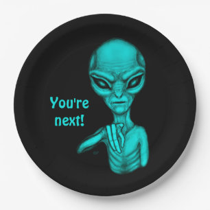 Bad Alien , You're next ! Paper Plate