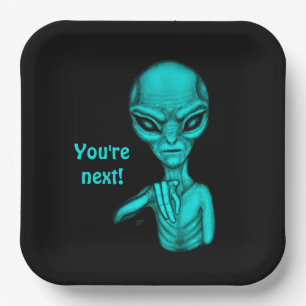Bad Alien , You're next ! Paper Plate
