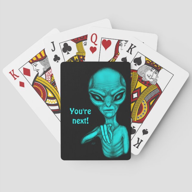 Bad Alien , You're next ! Playing Cards (Back)