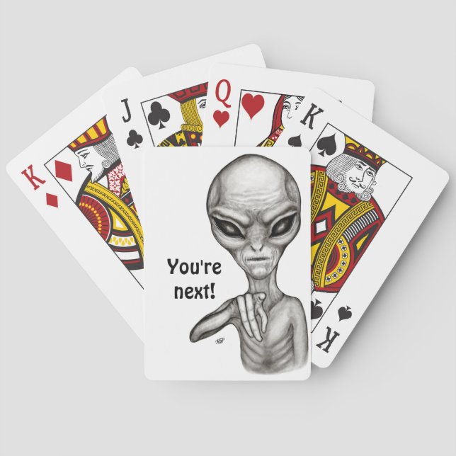 Bad Alien , You're next ! Playing Cards (Back)