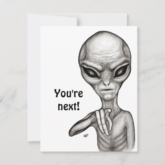 Bad Alien , You're next ! RSVP Card (Front)