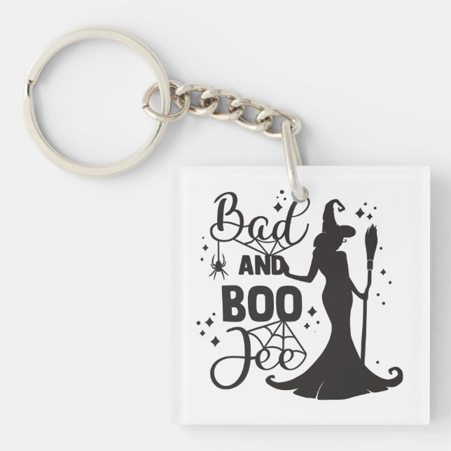 Bad and Boo Jee Halloween Keychain (Front)