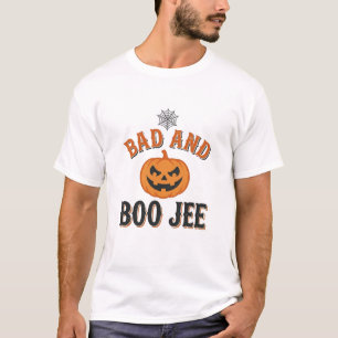 Bad And Boo Jee Halloween Pumpkin T-Shirt