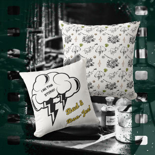Bad and Boojee Gothic Halloween Throw Pillow