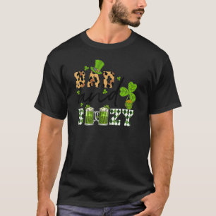 Bad And Boozy St Patrick's Day Leopard Pattern Dri T-Shirt