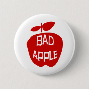 Bad Apple Fun Fruit Slogan 2 Inch Round Button