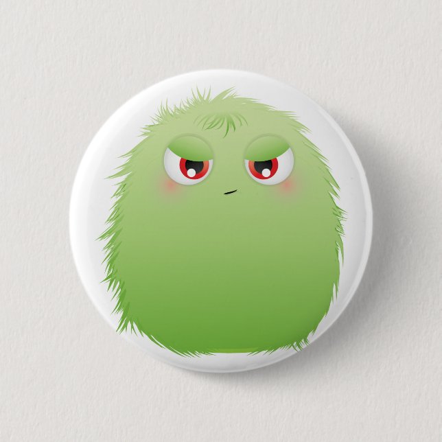 Bad Attitude Furry Monster 2 Inch Round Button (Front)