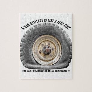 Bad Attitude Like Flat Tire Jigsaw Puzzle
