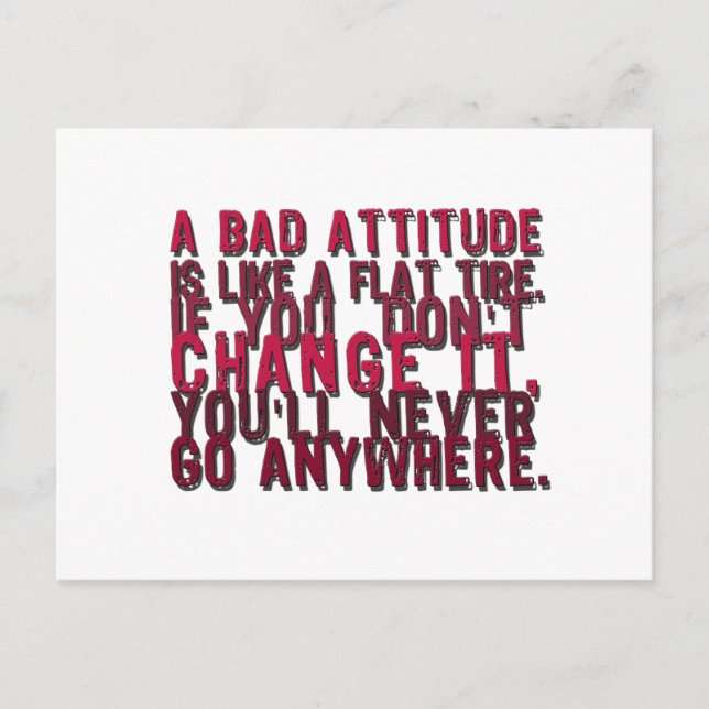 bad attitude products postcard (Front)