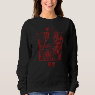 Bad Attitudes Roses Punk Soft Grunge Goth Japanese Sweatshirt