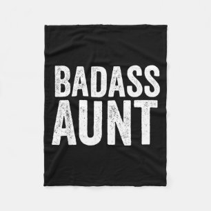 Bad Aunt Gift Funny New Aunt Idea New Niece Nephew Fleece Blanket