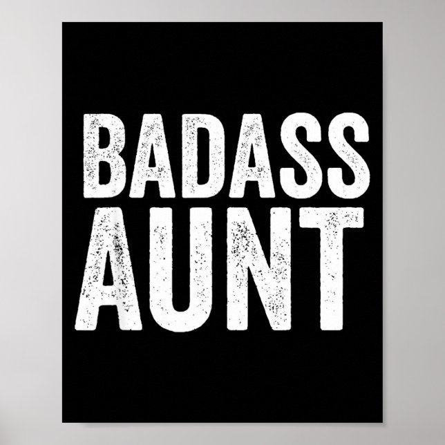 Bad Aunt Gift Funny New Aunt Idea New Niece Nephew Poster (Front)
