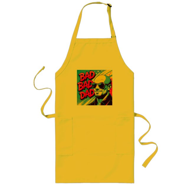 Bad bad dad  long apron (Front)
