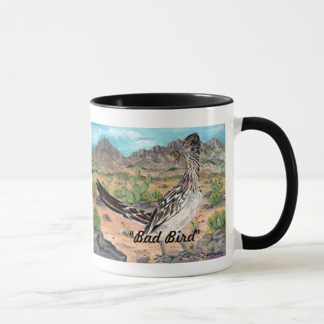 "Bad Bird" Roadrunner et Kokopelli New Mexico Mug (Droite)