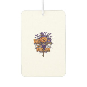 Bad Boo Jee Pumpkin Scarecrow Purple Owl Bats Air Freshener