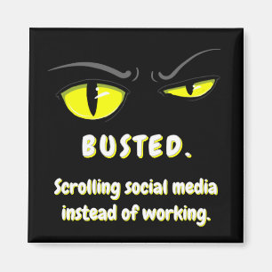 Bad Boogie Funny - Busted. sign Magnet