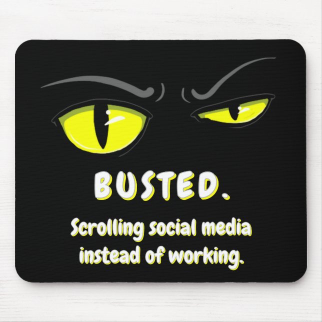 Bad Boogie Funny  - Busted. sign Mouse Pad (Front)