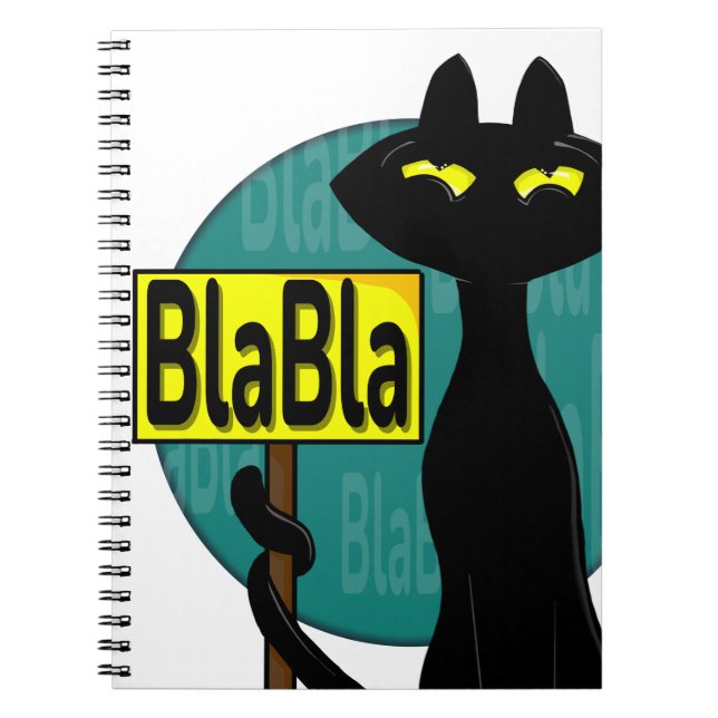 Bad Boogie Funny Notebook - BlaBla (Front)