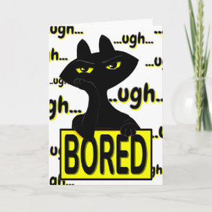 Bad Boogie Sarcastic Black Cat Birthday Card