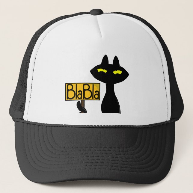 Bad Boogie -The Cat- "BlaBla" funny Trucker Hats (Front)