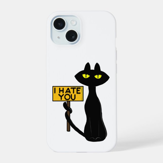 Bad Boogie -The Cat- "IHATEYOU" funny Phone Case (Back)