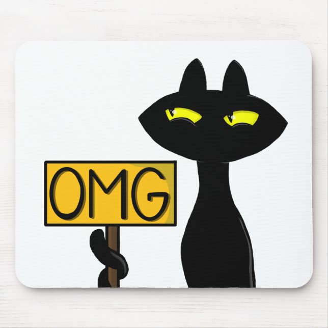 Bad Boogie -The Cat- "OMG" funny Mouse Pads (Front)