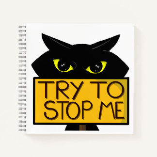 Bad Boogie -The Cat- "Try To" funny Notebook
