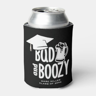 Bad & Boozy Graduation Can Cooler - Custom Text