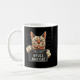 Bad cat Funny Cat Prison Jail Prisoner Bad Kitty Coffee Mug