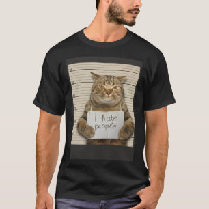 Bad Cat I Hate People T-Shirt