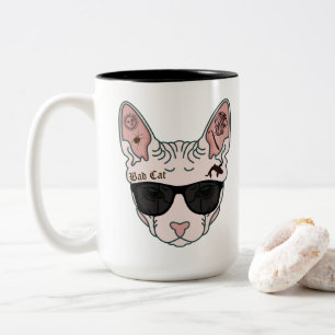 Bad Cat Two-Tone Coffee Mug