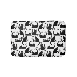 Bad Cats Knocking Stuff Over Bath Mat