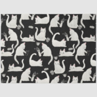 Bad Cats Knocking Stuff Over, White Cats on Black