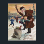 Bad Child Christmas Postcard<br><div class="desc">Bad Child Christmas Postcard. High quality,  custom restored image.</div>