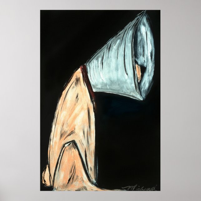 Bad Day, dog in cone poster (Front)