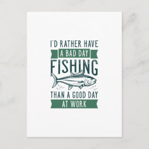 Bad Day Fishing Postcard