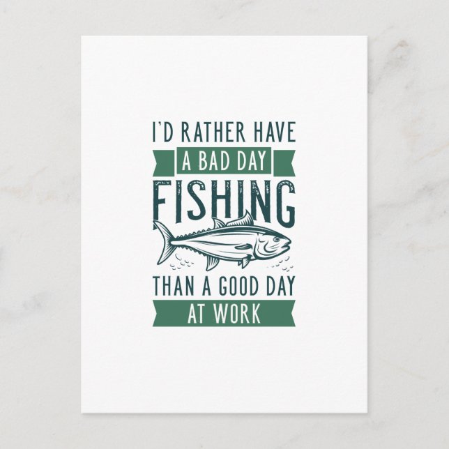Bad Day Fishing Postcard (Front)