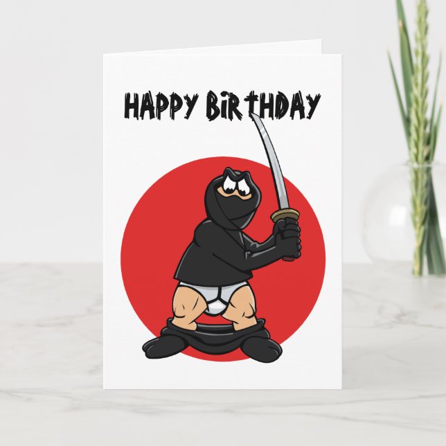 Bad Day Ninja Birthday card (Front)