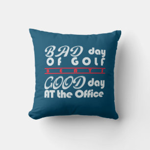 Bad Day Of Golfer Throw Pillow