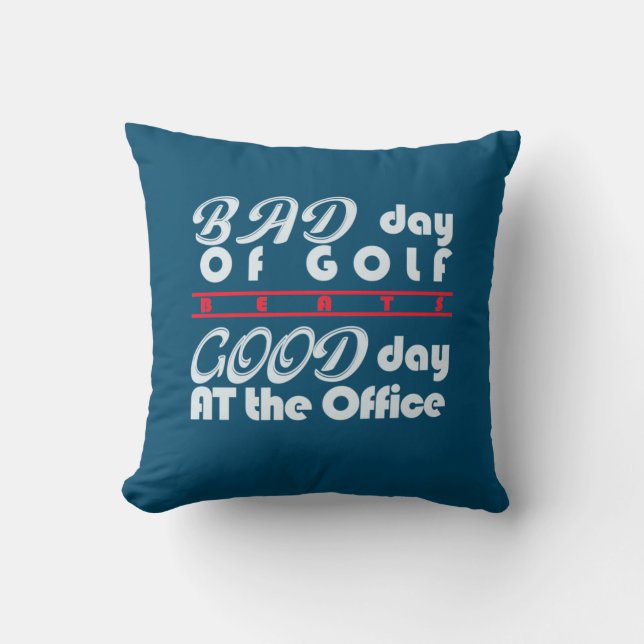 Bad Day Of Golfer Throw Pillow (Front)