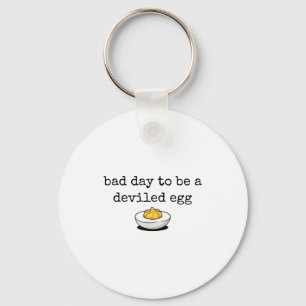 Bad Day To Be A Deviled Egg Funny Thanksgiving Dev Keychain