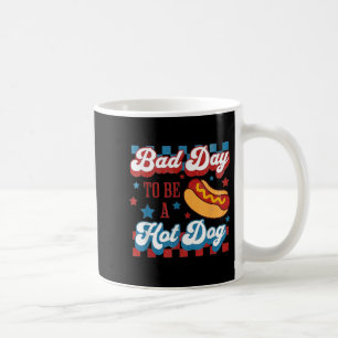 Bad Day To Be A Hot Dog Retro 4th Of July  Coffee Mug