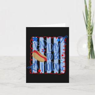 Bad Day To Be A Hotdog 4th Of July Coquette Bow Card