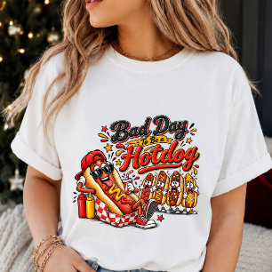 Bad Day to be a Hotdog Funny T-SHIRT Tri-Blend Shirt